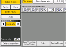 Illustrazione della schermata sul pannello di controllo