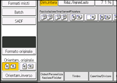 Illustrazione della schermata sul pannello di controllo