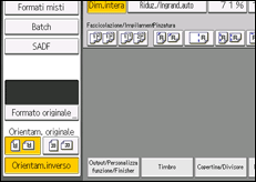Illustrazione della schermata sul pannello di controllo