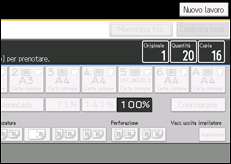 Illustrazione della schermata sul pannello di controllo
