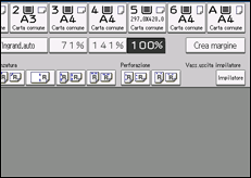 Illustrazione della schermata sul pannello di controllo