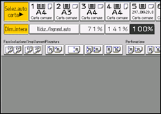 Illustrazione della schermata sul pannello di controllo