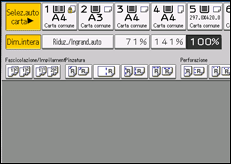 Illustrazione della schermata sul pannello di controllo
