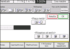 Illustrazione della schermata sul pannello di controllo