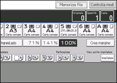 Illustrazione della schermata sul pannello di controllo