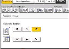 Illustrazione della schermata sul pannello di controllo