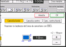 Illustrazione della schermata sul pannello di controllo