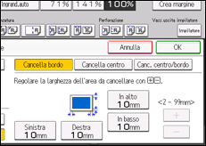 Illustrazione della schermata sul pannello di controllo