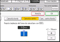 Illustrazione della schermata sul pannello di controllo