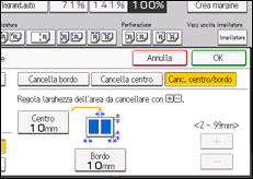 Illustrazione della schermata sul pannello di controllo