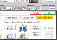 Illustrazione della schermata sul pannello di controllo