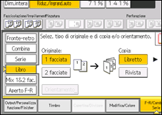 Illustrazione della schermata sul pannello di controllo