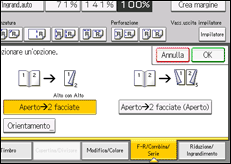 Illustrazione della schermata sul pannello di controllo