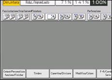 Illustrazione della schermata sul pannello di controllo