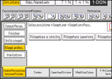 Illustrazione della schermata sul pannello di controllo