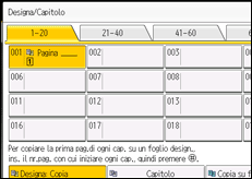 Illustrazione della schermata sul pannello di controllo