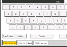 Illustrazione della schermata sul pannello di controllo