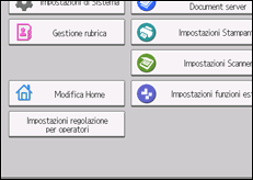 Illustrazione della schermata sul pannello di controllo