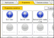 Illustrazione della schermata sul pannello di controllo