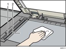 Illustrazione numerata vetro di esposizione