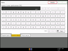 Illustrazione della schermata sul pannello di controllo