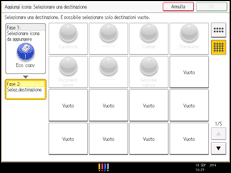 Illustrazione della schermata sul pannello di controllo