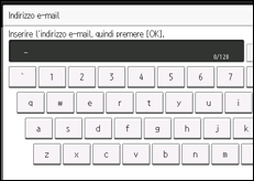 Illustrazione della schermata sul pannello di controllo