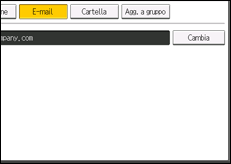 Illustrazione della schermata sul pannello di controllo