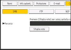 Illustrazione della schermata sul pannello di controllo