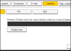 Illustrazione della schermata sul pannello di controllo
