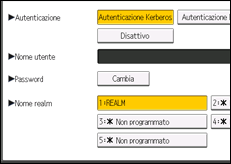 Illustrazione della schermata sul pannello di controllo