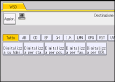 Illustrazione della schermata sul pannello di controllo