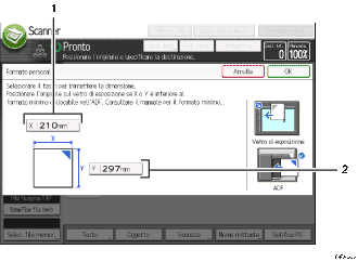 Illustrazione numerata pannello di controllo