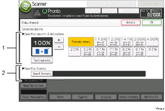 Illustrazione numerata pannello di controllo