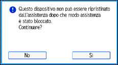 Illustrazione della schermata sul pannello di controllo
