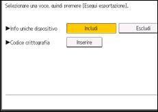 Illustrazione della schermata sul pannello di controllo