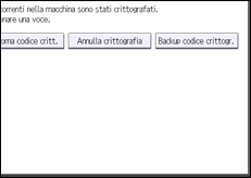 Illustrazione della schermata sul pannello di controllo