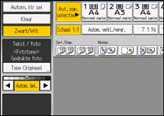 Schermafbeelding bedieningspaneel