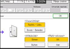 Schermafbeelding bedieningspaneel