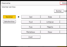 Schermafbeelding bedieningspaneel