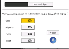 Schermafbeelding bedieningspaneel