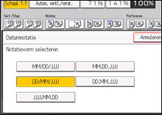 Schermafbeelding bedieningspaneel