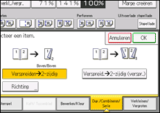 Schermafbeelding bedieningspaneel