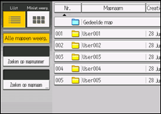 Schermafbeelding bedieningspaneel