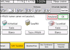 Schermafbeelding bedieningspaneel