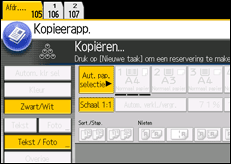 Schermafbeelding bedieningspaneel