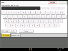 Schermafbeelding bedieningspaneel