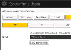 Schermafbeelding bedieningspaneel