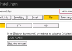 Schermafbeelding bedieningspaneel
