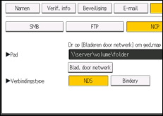 Schermafbeelding bedieningspaneel